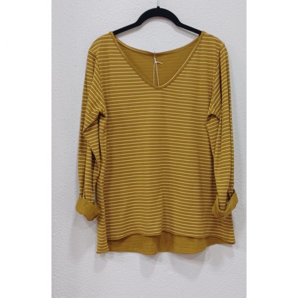 Camiseta pico rayas