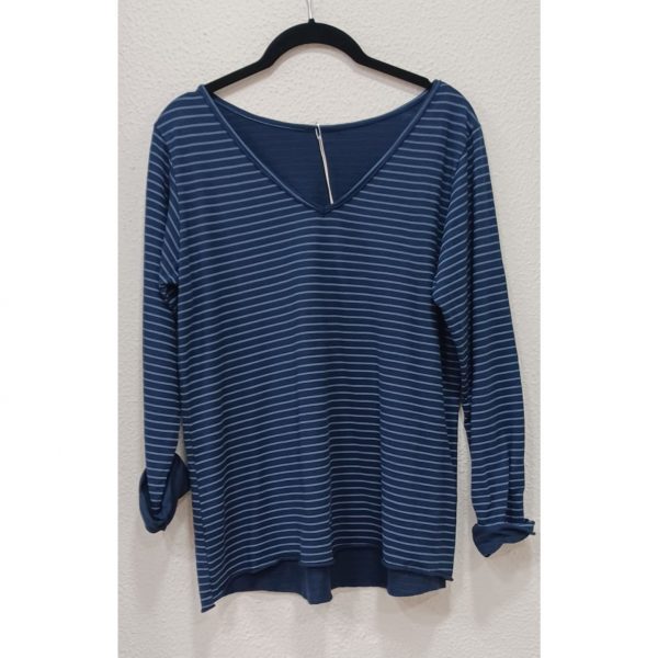 Camiseta pico rayas - Imagen 3