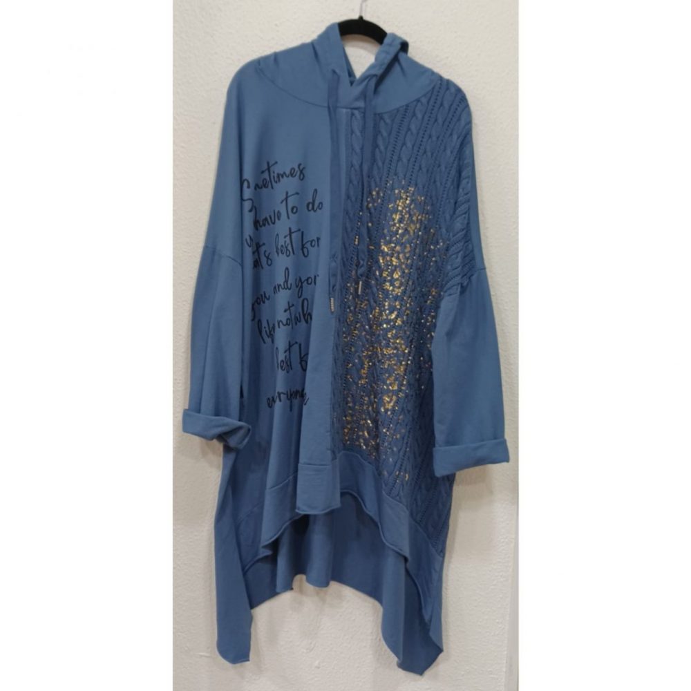 Sudadera asimétrica letras