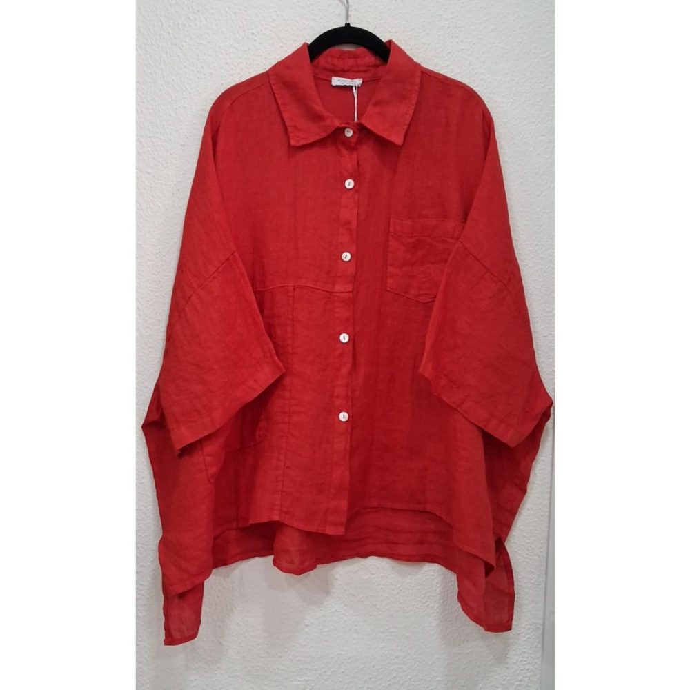 Camisa lino oversize - Imagen 2