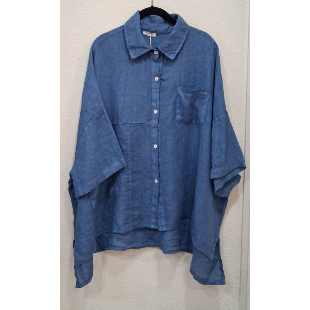Camisa lino oversize - Imagen 5