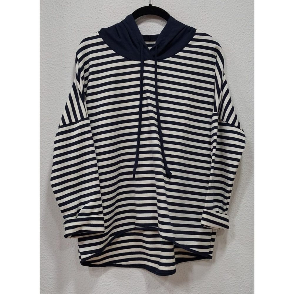 Sudadera rayas capucha - Imagen 2