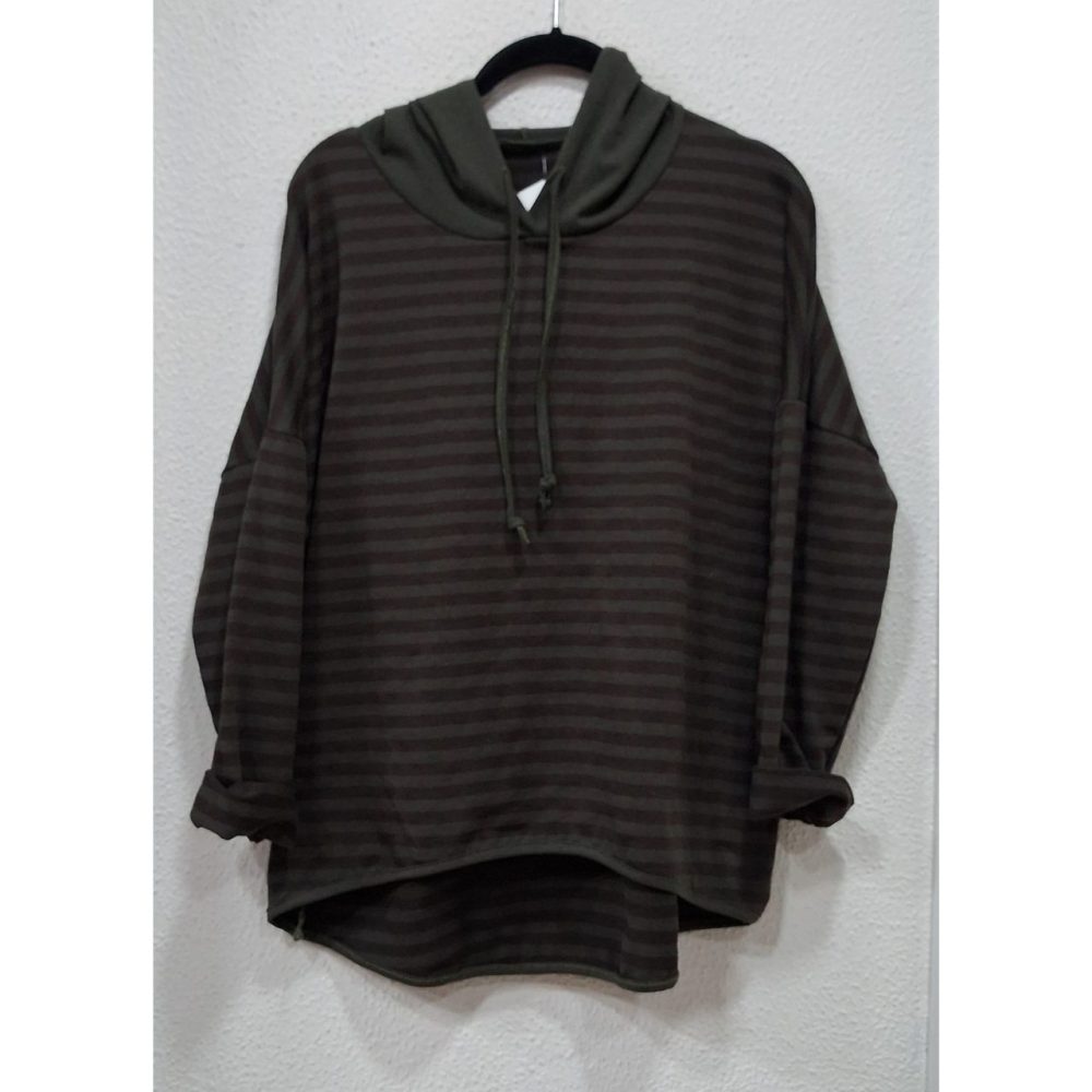 Sudadera rayas capucha - Imagen 3