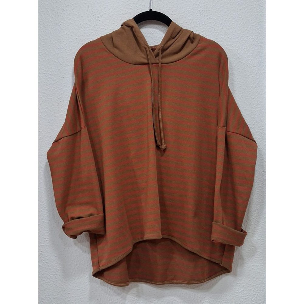 Sudadera rayas capucha - Imagen 4