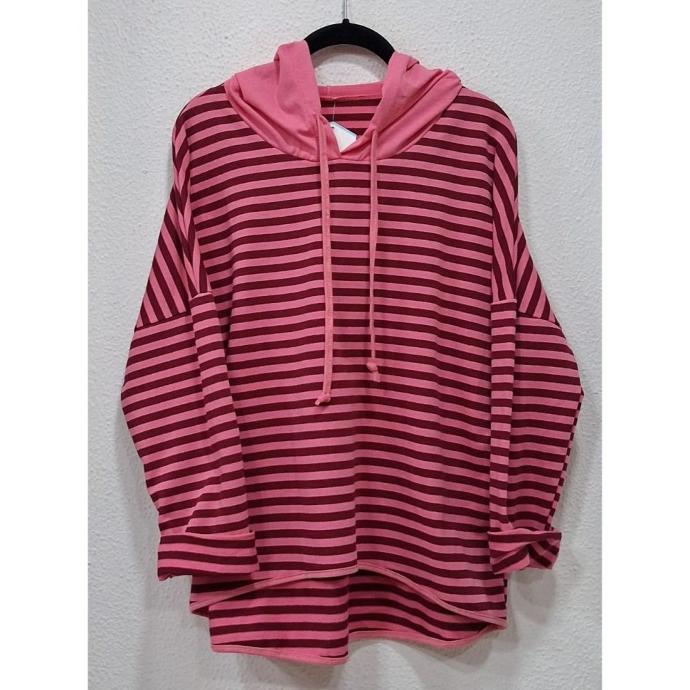 Sudadera rayas capucha - Imagen 5